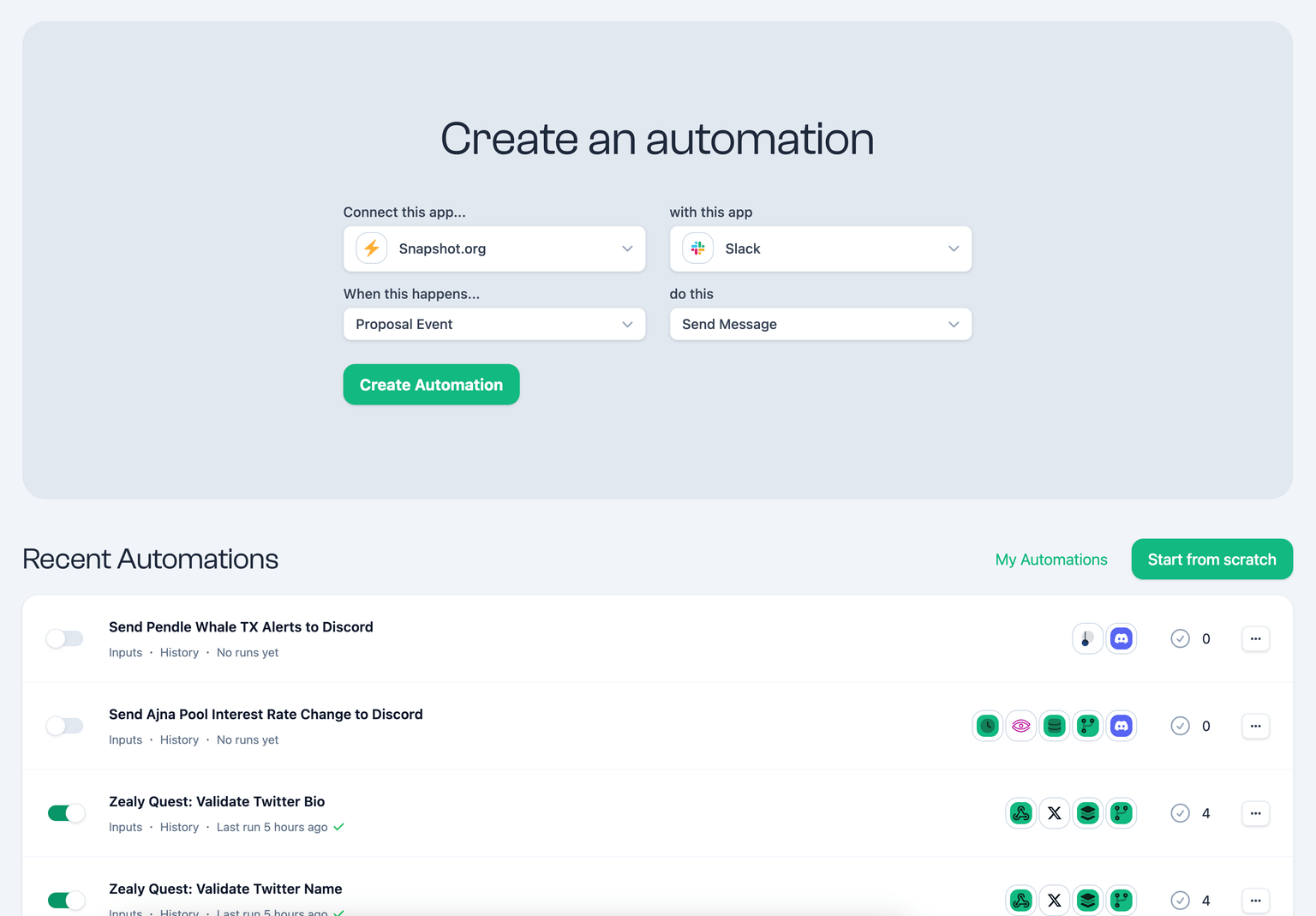 Points engine dashboard